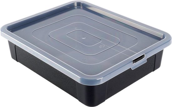 LUOJINYI Taartbox, 25,5 x 25,5 x 20,5 cm, taartdoos met kijkvenster, 4 stukken taartplaat, hoge kartonnen transportbox