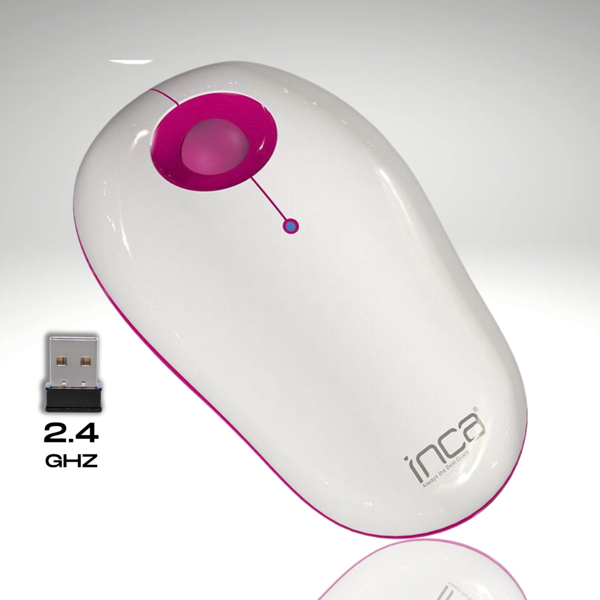 Inca Vivre IWM-BP334TR Ergonomisch Draadloze Optisch Muis - 2,4 GHz - 1600DPI