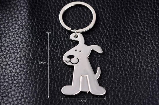 Knaak Porte-clés Chien couleur argent