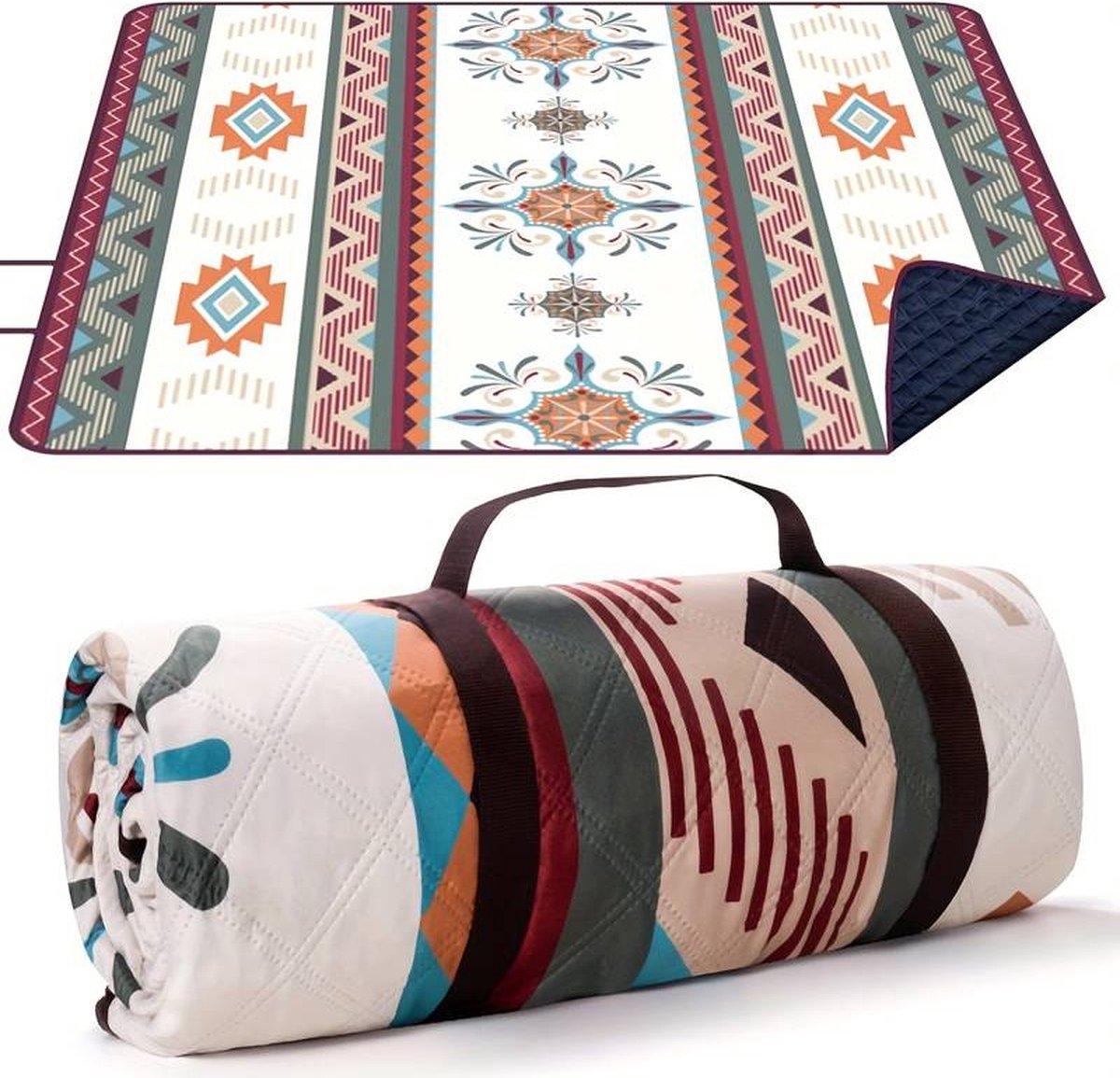 Picknickdeken - Picknickkleed Waterdicht 200x300 cm - Opvouwbaar en Zandbestendig Strandkleed - Perfect voor Picknick, Camping, Speeltuin en Stranduitjes - Comfortabel Buitenlaken met Draagtas