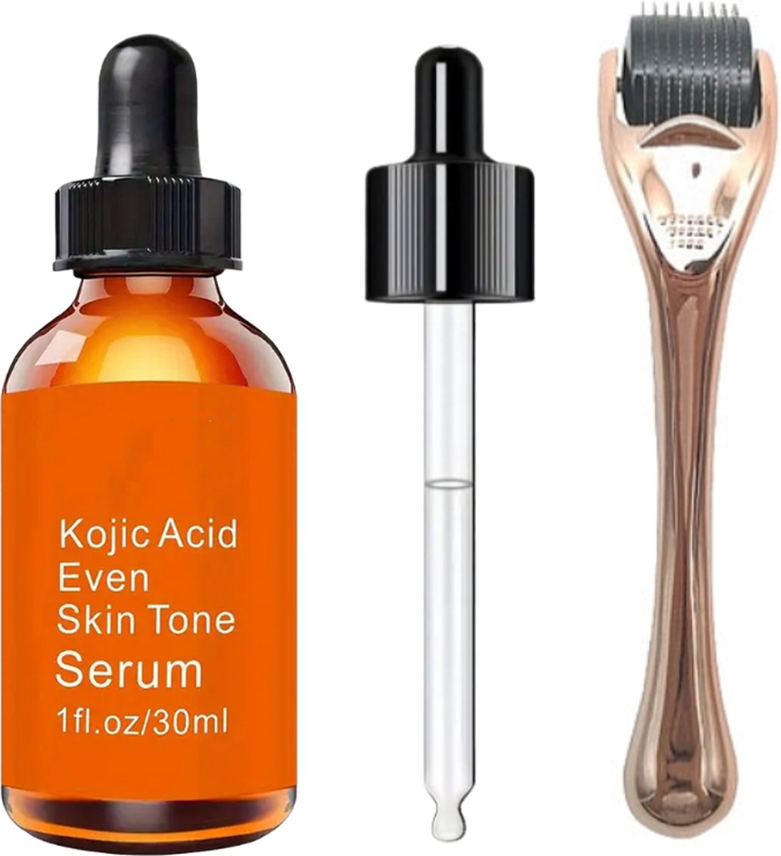 Goedkoopste BeautyFit® - Kojic Acid Serum - Incl. Derma Roller - Azelaic acid - turmeric Olie - Kurkuma Oil - Kurkuma Olie Voor Gezicht - Korean Skincare