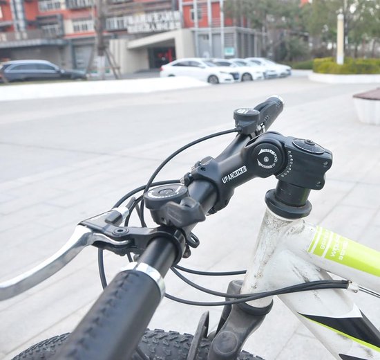 Potence Guidon VTT Réglable Aluminium Angle +/-60° Compatible 25,4mm  31,8mm Noire