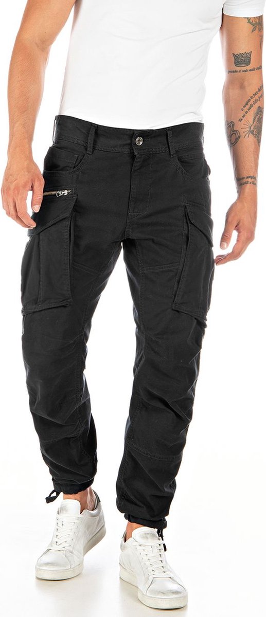 Replay Heren Cargo Broek COMFORT COTTON TWILL comfort/relaxed Zwart 40W / 30L Volwassenen