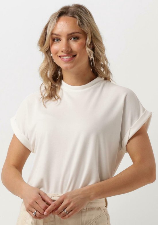 Minus Mavelyn Modal Blouse Tops & T-shirts Dames - Shirt - Wit - Maat XXL