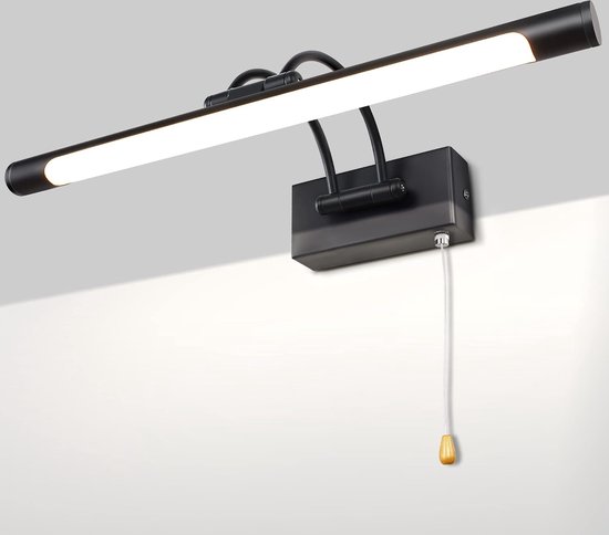 Spiegelwandlamp Badkamerverlichting Binnenverlichting voor Schilderijen - Moderne LED Verlichting - Stijlvol Ontwerp - Eenvoudige Installatie - Duurzaam en Veelzijdig - Ideaal voor Badkamer en Kunst - Inclusief Montageaccessoires - Zwart