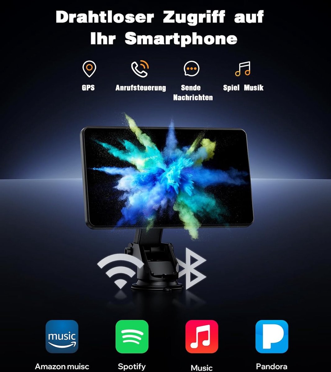 Autoradio - Draadloos CarPlay & Android Auto - 7-Zoll HD Touchscreen - Bluetooth 5.0