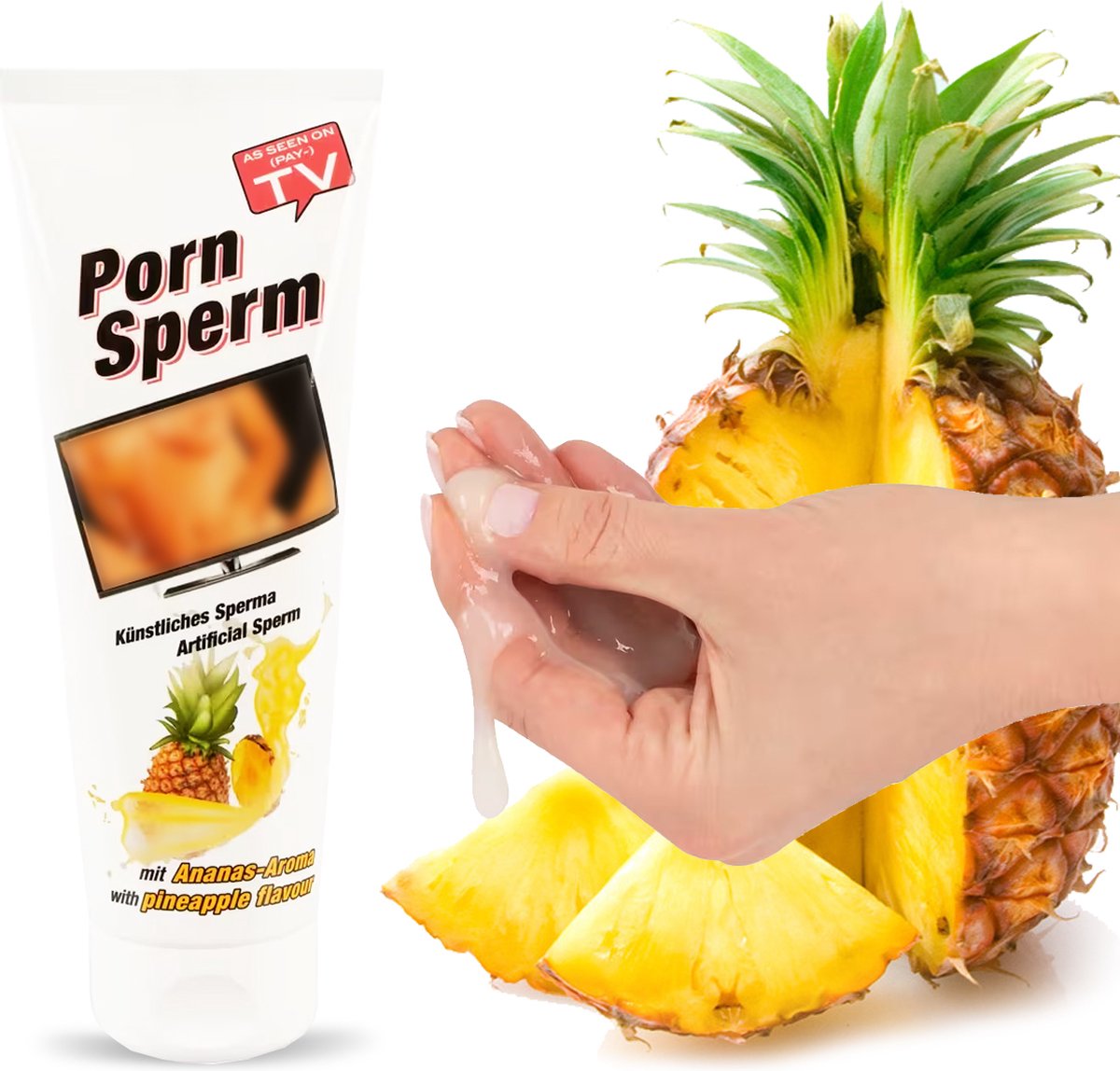 Goedkoopste Sperma met Ananas Smaak - Nep Sperma – Fake Cum met Ananas Smaak - Lekker Sperma met de Smaak van Ananas -Nep Sperma met Ananas Smaak - Geschikt voor Oraal Gebruik 250ml