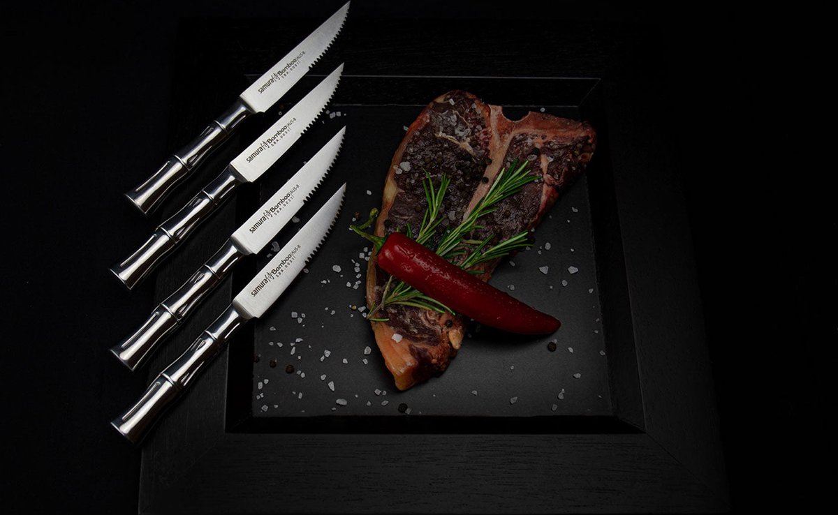 Samura Bamboo Steak Messenset 4-Delig