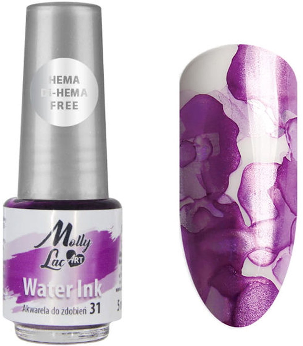 DRM Nail Art Hema/di-Hema Free Water Ink Aquarel Metallic Nr.31