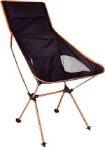 Camping Vouwstoel Vissenkruk Draagbare Compacte Ultralight Opvouwbare Heavy Duty voor Outdoor BBQ Picknick Tuin Strand met Draagtas (Oranje - Large) beach sling chair