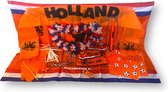 De OranjeFan pakket voetbal EK 2024 / EK pakket M 12-delig / EK voetbal 2024 / oranje vlag / vlaggenlijn / afzetlint / sjaal