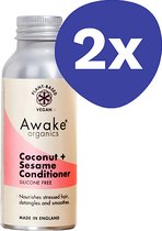 Awake Organics Kokosnoot & Sesam Conditioner Travel Size Refill (2x 95ml)