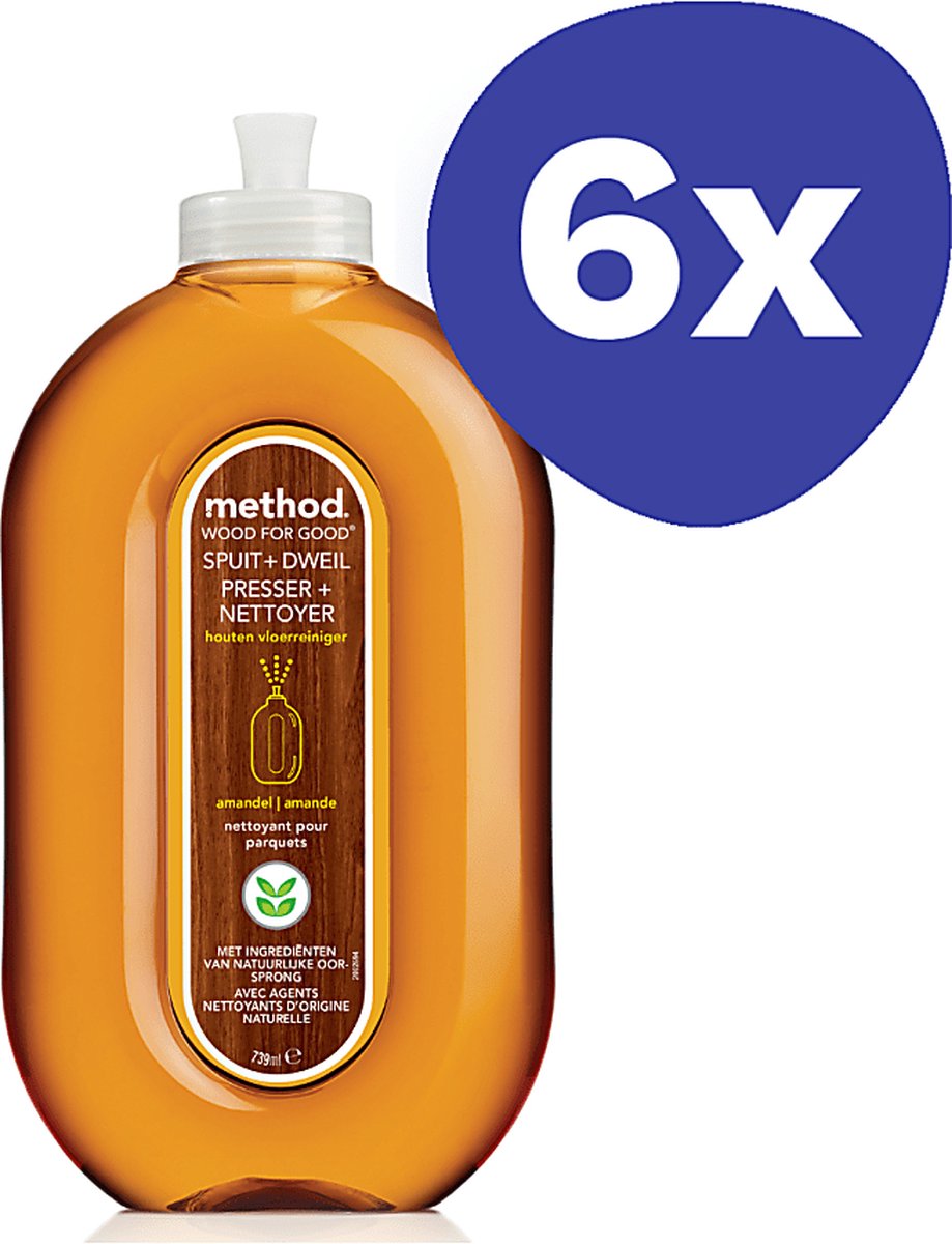 Goedkoopste Method Vloerreiniger - Houten Vloeren (6x 739ml
