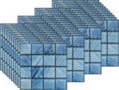 40PCS Tegelstickers, Zelfklevend PVC Stick On Tile Peel Stick Wallpaper Hitte bestendig Waterbestendig Backsplash voor Woonkamer Keuken Stick Mozaïek Stijl Hemelsblauw (10 x 10 cm / 4 x 4 inch)