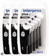 Interprox Plus XX-Maxi - 6-11 mm - Zwart - 3 x 4 stuks - Voordeelpakket