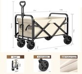 Bol.com Opvouwbaar Bolderkar- Tot 150kg Draagvermogen - 74x47x50cm -Camping Bolderwagen-kampeerkar- Inhoud 100L Bolderwagen met ... aanbieding