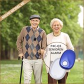 Alarmknop 4G-BLAUW voor ouderen zonder abonnement inclusief oplaadstation - senioren alarm - paniekknop - valalarm - persoonsalarm