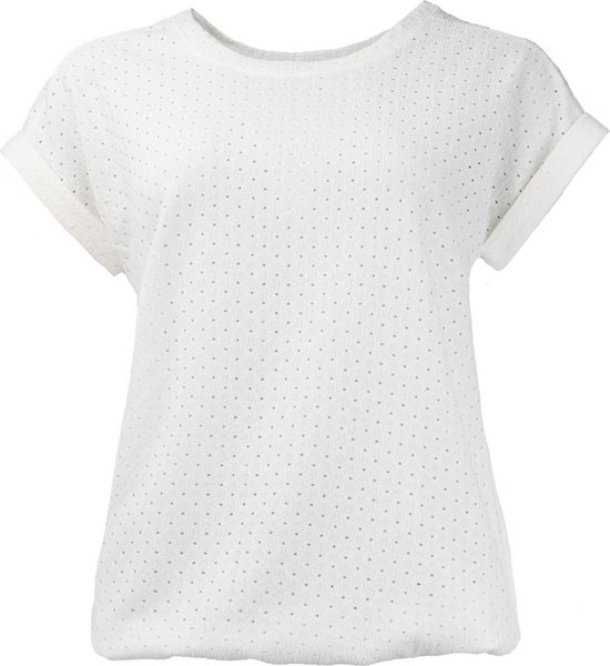NED T-shirt Brisia Plain Ss Warpy 24s4 U193 01 03 Off White Dames Maat - XXL