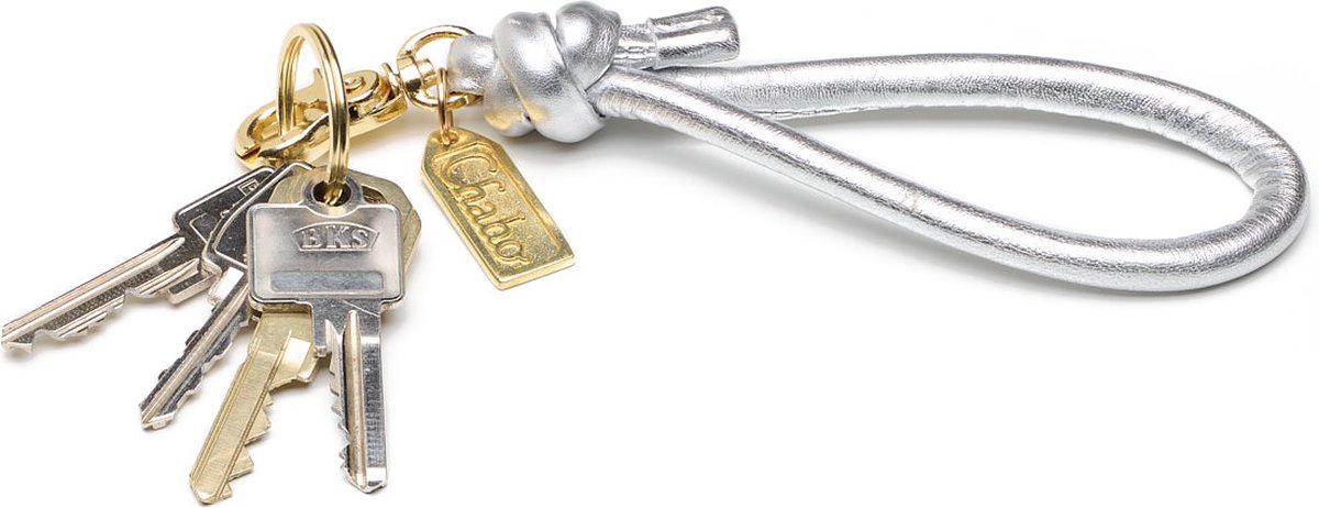 Chabo Bags - Key Chain Pippa - Sleutelhanger - Leer - Zilver