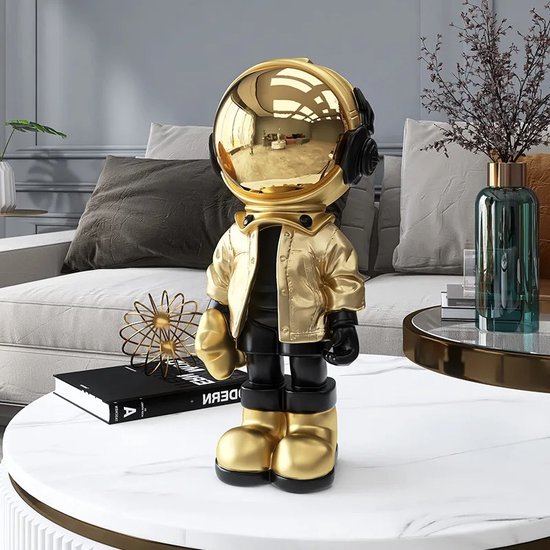 Wise® Plating Gouden Astronaut - Standbeeld - Huis Decoratie - Goud.