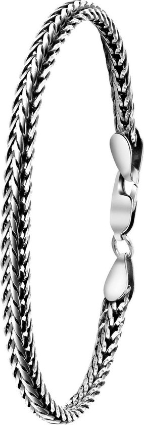teer gebrek Beschietingen Lucardi Dames Armband Franse gourmet Bali - Echt Zilver - Armband - Cadeau  - 20 cm -... | bol.com