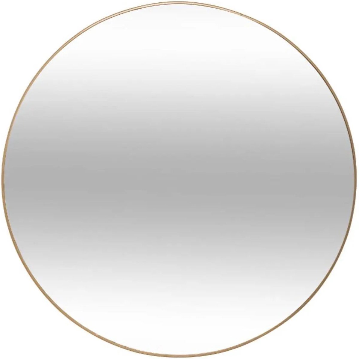 Atmosphera Spiegel/wandspiegel - rond - Dia 38 cm - metaal/glas - saliegroen