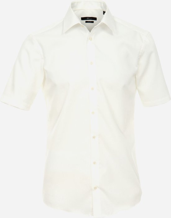 Chemise VENTI modern fit - manches courtes - popeline - beige - Sans repassage - Taille col : 39