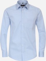 Redmond modern fit overhemd - popeline - blauw - Strijkvriendelijk - Boordmaat: 43/44