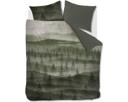 Riviera Maison Evergreen dekbedovertrek - Tweepersoons - 200x200/220 - Groen