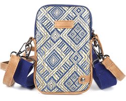 I'mdutch Blauw telefoon-schoudertasje Salvador | schouderbanden | verstelbaar | modetrend |
