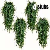 Allernieuwste.nl® 4 STUKS Hangende Kunstplanten Groene Varens voor Terras Veranda UV-Bestendig 78 cm Kleur Groen %%