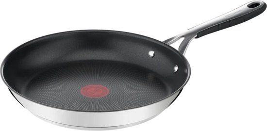 Foto: Tefal jamie oliver kitchen essentials koekenpan 28cm inductie rvs siliconen handgreep