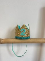 Verjaardagskroon-2 jaar-tweede verjaardag-kroon-haarkroon-feestkroon-fotoshoot-themafeest-prins-prinses-haarband
