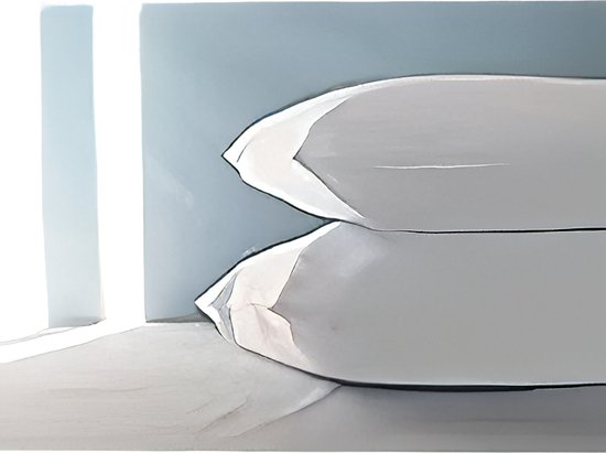 Komfortec Kussenslopen van 100% katoen, set van 2 stuks 40x82 cm, superzacht premium jersey kussensloop 150 g/m², kussenhoes, wit, kmf kussensloop jersey 40x80 wit