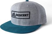 Descent | Snapback Cap - Grey/Petrol Suede - Pet - Adjustable