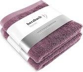 Premium handdoeken 50 x 100 cm set van 2 (malve) - hoogwaardige, zachte en absorberende handdoeken van de beste kwaliteit - 100% natuurlijk katoen