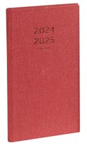Agenda Brepols 2024-2025 - 16 M - Interplan RAW - Aperçu hebdomadaire - Rouge - 9 x 16 cm