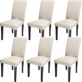 Bastix - Stoelhoezen, 6 stuks stretch stoelhoezen, afneembare wasbare stoelhoes, elastische moderne beschermer stoelhoes, stoelhoes met elastische band voor eetkamerstoelen, hotel, kantoor,