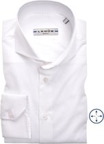 Ledub slim fit overhemd - wit - Strijkvriendelijk - Boordmaat: 43