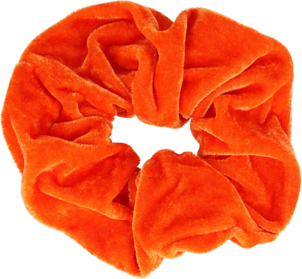 Haarsoires Scrunchie Haarelastiek Haar Krinkel Elastiek Velvet Stof Warme Kleur Oranje