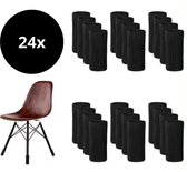 Reqz Products Stoelpootsokken Set van 24 (Zwart) – Elastische Beschermers – Stoelbeschermer – Stoelsokjes met vilt - Stoelpootbeschermers - Stoelpootdoppen