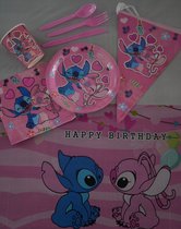 Lilo en Stitch - Feestpakket- Verjaardag - Thema set kinderfeest - Jongen - Meisje - Versiering- Lilo & Stitch Verjaardag - Slingers - Tafelkleed - Themafeest Disney - Leuke Verjaardag - Fijne verjaardag - Disney