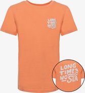Unsigned jongens T-shirt met backprint oranje - Maat 158/164