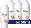 Dove Advanced Care Go Fresh Anti-Transpirant Deodorant Roller - Peach & White Blossom - deo met verbeterde formule en Triple Moisturising technologie - 6 x 50 ml