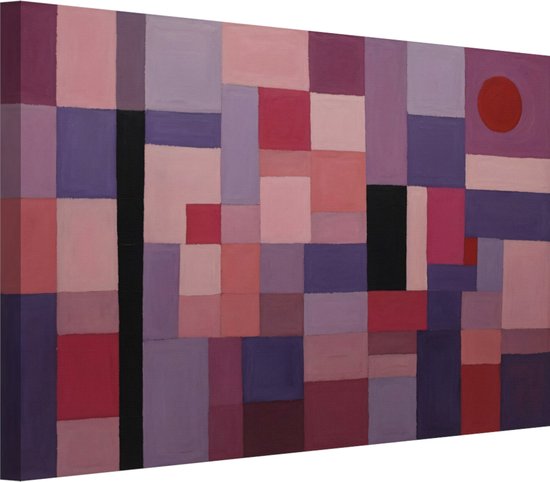 Paars en roze harmonie van kleuren schilderijen - Abstracte kunst portret - Schilderijen canvas Minimalistisch - Moderne schilderijen - Schilderijen op canvas - Decoratie slaapkamer 60x40 cm