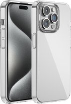 Nuvex Telefoonhoesje Doorzichtig Geschikt voor Iphone 15 Pro max Hoesje Transparant Met Screenprotector Beschermglas