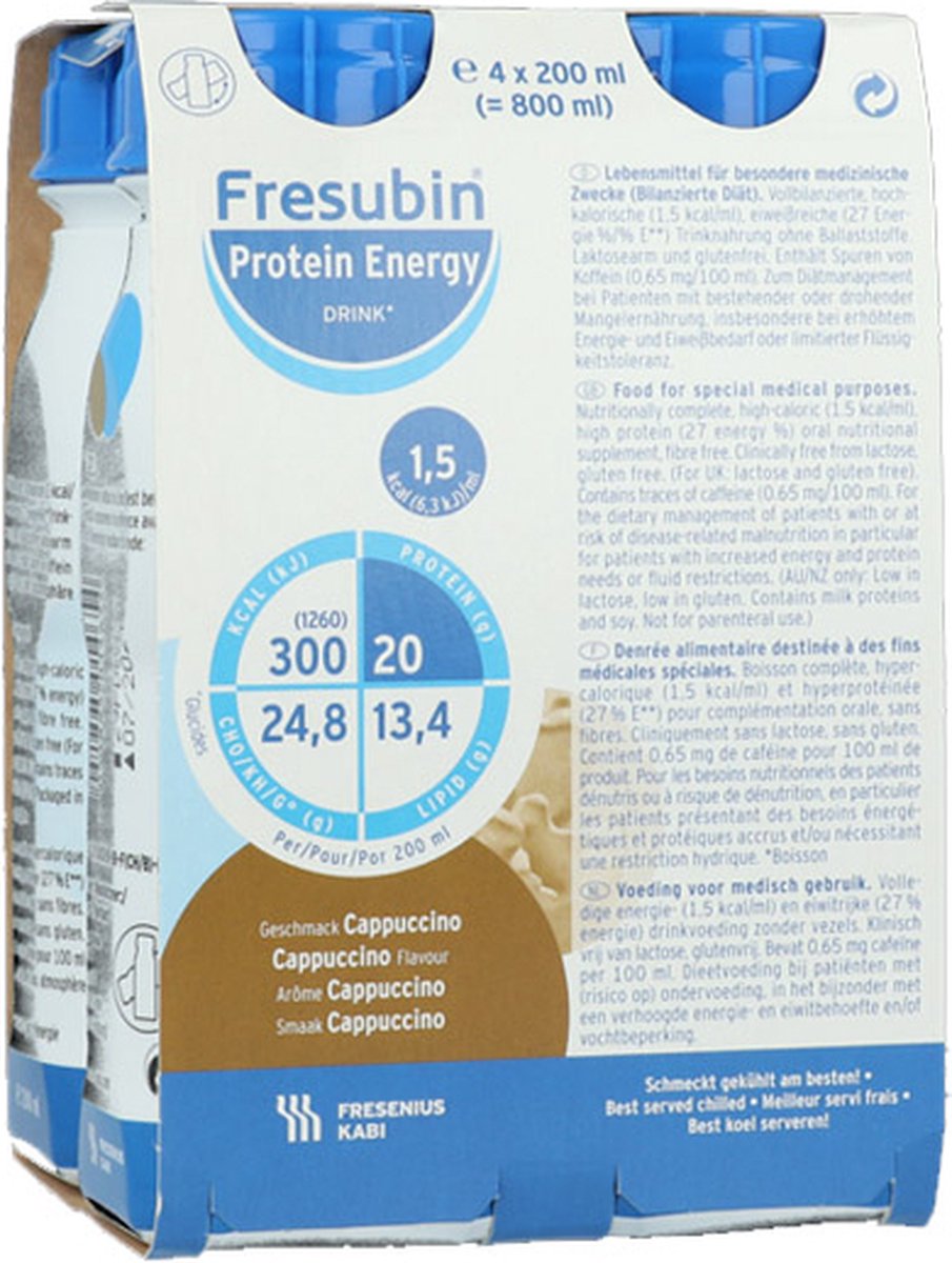 Goedkoopste Fresubin Energy Drink Cappuccino 4 stuks