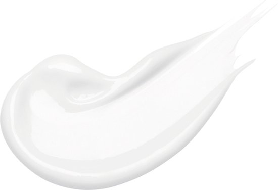 Een veeg van de witte crème textuur op een witte achtergrond.