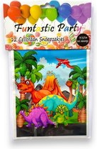 Dinosaurus snoepzakjes - 12 stuks - Cellofaan - Dino uitdeelzakjes - Traktatiezakjes - 16.5 x 25 cm - Verjaardag - Kinderfeestje