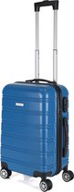 AATravel Royalty Line ® Reiskoffer M - Luxe ABS Trolley - Met Dubbele Wielen - Koffer 67 cm - 360° Spinners - 67 Liter - Blauw